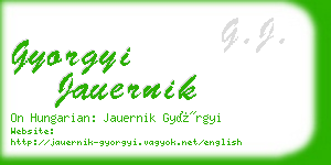 gyorgyi jauernik business card